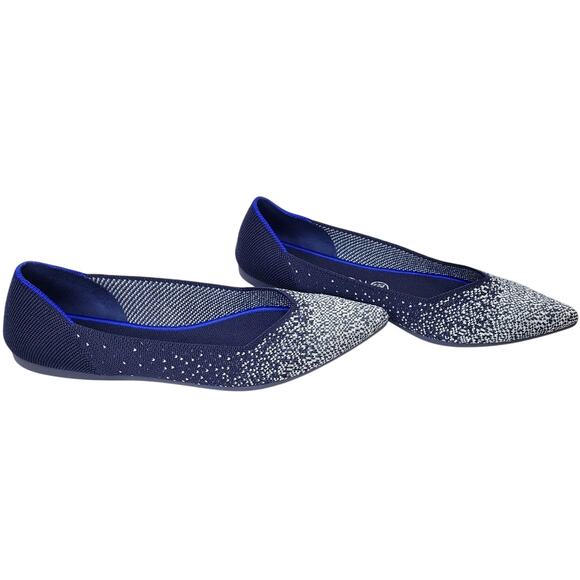 ROTHY'S The Point Midnight Sparkle Slip On Shoes Flats Blue Women's Size 10 - Picture 7 of 14